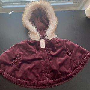 Cape 3-6 month burgundy use one time